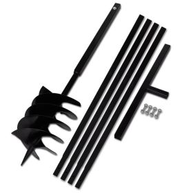 Ground Drill Handle 7.87" with Extension Tube 16'4" Steel