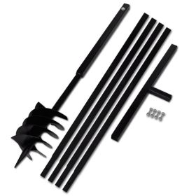 Ground Drill Handle 7.09" with Extension Tube 16'4" Steel