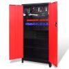 Tool Cabinet with Tool Chest Steel 35.4"x15.7"x70.9" Red and Black