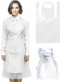 1000 Pack White PE Aprons 28 x 55. Ultra Thin Design 1 Mil Disposable Dispenser Polyethylene Aprons 28x55 Unisex Liquid-Proof Workwear.Protective Indu