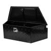 39 Inch Aluminum Utility Trailer Tongue Tool Box 5 Bar Tread Trailer Tongue Box Waterproof Under Truck Storage for Pick Up Truck Bed, RV Trailer, ATV