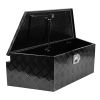 39 Inch Aluminum Utility Trailer Tongue Tool Box 5 Bar Tread Trailer Tongue Box Waterproof Under Truck Storage for Pick Up Truck Bed, RV Trailer, ATV