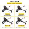 VEVOR Hoverboard Seat Attachment for 6.5" 8" 10" Self Balancing Scooter, Hoverboard Kart for Kids or Adults, Black Hoverboard Attachments Adjustable F