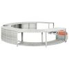 Spa Surround Light Gray Poly Rattan