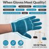 Blue Gray Knit Gloves 10" L Size. Pack of 480 Work Cotton Gloves for Men; Women 10 Oz Reusable Cotton Work Gloves; Breathable Working Grip Gloves; Thi