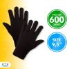 Pack of 600 Women's Brown Jersey Gloves 9.5" Washable Cotton Work Gloves 10 Oz with Elastic Knit Wrist. Cotton Polyester Reusable Gloves. Comfortable