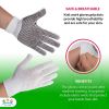 PVC String Knit Work Gloves 10 Size Pack of 240 Safety Work Gloves White Color with Black Dots. Coton Gloves for Warehouse Gardening Construction. Glo