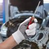 PVC String Knit Work Gloves 10 Size Pack of 240 Safety Work Gloves White Color with Black Dots. Coton Gloves for Warehouse Gardening Construction. Glo