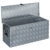 Aluminum Box 35.6"x13.8"x15.7" Silver