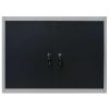 Wall Mounted Tool Cabinet Industrial Style Metal Gray and Black