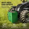 VEVOR Ballast Box 3 Point Category 1 Tractor, 800lbs Capacity, for 2'' Hitch Receiver, 5 cu.ft Volume Loader Attachment, Heavy-duty Steel, Green