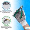 PVC String Knit Work Gloves 10 Size Pack of 240 Safety Work Gloves White Color with Black Dots. Coton Gloves for Warehouse Gardening Construction. Glo