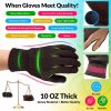 Brown Jersey Gloves 10' Size; Pack of 600 Cotton Work Gloves with Elastic Knit Wrist; Polyester Breathable Gloves for Men and Women; Industrial Gloves