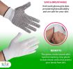 PVC String Knit Work Gloves 9.5 Size Pack of 480 Safety Work Gloves White Color with Black Dots. Coton Gloves for Warehouse Gardening Construction. Gl