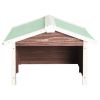 Robotic Lawn Mower Garage 28.3"x34.3"x19.7" Mocca and White Firwood