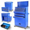 Rolling Tool Chest with Wheels and 8 Drawers, Detachable Large Tool Cabinet with Lock for Garage, Locking Mechanic Tool Cart with Black Liner for Ware
