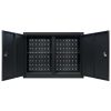 Wall Mounted Tool Cabinet Industrial Metal 31.5"x7.5"x23.6" Black