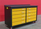 6ft Storage Cabinet with Workbench (10 Drawers)
