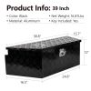 39 Inch Aluminum Utility Trailer Tongue Tool Box 5 Bar Tread Trailer Tongue Box Waterproof Under Truck Storage for Pick Up Truck Bed, RV Trailer, ATV
