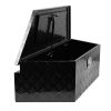 39 Inch Aluminum Utility Trailer Tongue Tool Box 5 Bar Tread Trailer Tongue Box Waterproof Under Truck Storage for Pick Up Truck Bed, RV Trailer, ATV