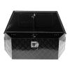 39 Inch Aluminum Utility Trailer Tongue Tool Box 5 Bar Tread Trailer Tongue Box Waterproof Under Truck Storage for Pick Up Truck Bed, RV Trailer, ATV