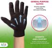 300 Pack Brown Jersey Gloves for Men 10". Reusable Washable Glove with Elastic Knit Wrist. Cotton Polyester Gloves 10 Oz. Plain Breathable Gloves. Ind
