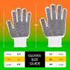 PVC String Knit Work Gloves 9.5 Size Pack of 240 Safety Work Gloves White Color with Black Dots. Coton Gloves for Warehouse Gardening Construction. Gl