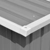 Garden Shed Gray 101.2"x389.8"x71.3" Galvanized steel