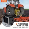 VEVOR 3 Point Hitch Receiver, 2" Receiver Trailer Hitch Category 1 Tractor Tow Drawbar Adapter with Pins, Compatible with Kubota, Mahindra, Yanmar, Fo