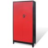 Tool Cabinet with Tool Chest Steel 35.4"x15.7"x70.9" Red and Black