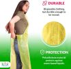 Pack of 500 Yellow Polyethylene Aprons 28 x 46 Disposable Aprons Waterproof 1 Mil PE Lightweight Industrial Poly Aprons 28x46 for Food Industry ; Cook