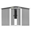 Garden Shed Gray 101.2"x389.8"x71.3" Galvanized steel