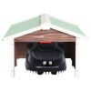 Robotic Lawn Mower Garage 28.3"x34.3"x19.7" Mocca and White Firwood