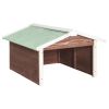 Robotic Lawn Mower Garage 28.3"x34.3"x19.7" Mocca and White Firwood