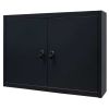 Wall Mounted Tool Cabinet Industrial Metal 31.5"x7.5"x23.6" Black