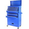Rolling Tool Chest with Wheels and 8 Drawers, Detachable Large Tool Cabinet with Lock for Garage, Locking Mechanic Tool Cart with Black Liner for Ware