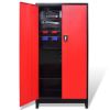 Tool Cabinet with Tool Chest Steel 35.4"x15.7"x70.9" Red and Black