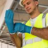 Blue Gray Knit Gloves 10" L Size. Pack of 480 Work Cotton Gloves for Men; Women 10 Oz Reusable Cotton Work Gloves; Breathable Working Grip Gloves; Thi