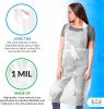 1000 Pack White PE Aprons 28 x 55. Ultra Thin Design 1 Mil Disposable Dispenser Polyethylene Aprons 28x55 Unisex Liquid-Proof Workwear.Protective Indu
