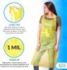 Pack of 500 Yellow Polyethylene Aprons 28 x 46 Disposable Aprons Waterproof 1 Mil PE Lightweight Industrial Poly Aprons 28x46 for Food Industry ; Cook