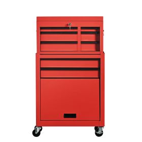 Detachable Large Tool Cabinet with Wheels, 5 Drawers, Lockable Rolling Chest for Warehouse, Garage, Workshop ‚Äì High Capacity Tool Cart with Liner