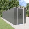 Garden Shed Light Gray 75.6"x402"x87.8" Galvanized Steel