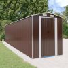 Garden Shed Dark Brown 75.6"x336.6"x87.8" Galvanized Steel