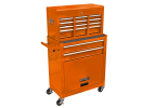 High Capacity Rolling Tool Chest with Wheels and Drawers, 8-Drawer Tool Storage Cabinet--ORANGE