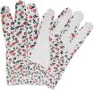 Pack of 600 Single Side Dot Cotton Gloves - Ladies Size. Floral Pattern Protective Cotton Knit Gloves. Knitted Cotton Poly Gloves for General Purpose.