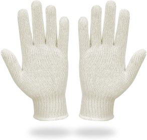 360 Pack Natural Color Working Gloves XS size. Cotton Polyester Gloves. Reusable Washable Knit Gloves, Medium Weight Gloves, Seamless Workwear Gloves.