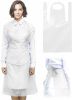 1000 Pack White PE Aprons 28 x 55. Ultra Thin Design 1 Mil Disposable Dispenser Polyethylene Aprons 28x55 Unisex Liquid-Proof Workwear.Protective Indu