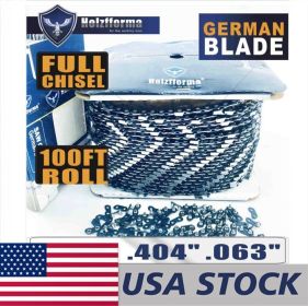 Holzfforma¬Æ 100FT Roll .404' .063 Full Chisel Saw Chain With 40 Sets Matched Connecting links and 25 Boxes