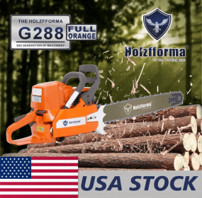 US STOCK - 87cc Holzfforma¬Æ Full Orange G288 Gasoline Chain Saw Power Head Without Guide Bar and Chain Top Quality By Farmertec All parts are For Hus
