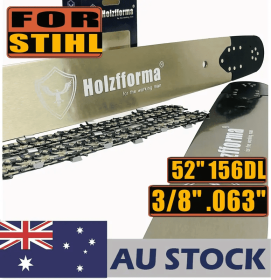 AU STOCK only to AU ADDRESS - Holzfforma 52inch 3/8' .063' 156DL Guide Bar & Saw Chain For MS440 MS441 MS460 MS660 MS661 MS650 Chainsaw 2-4 Days Deliv